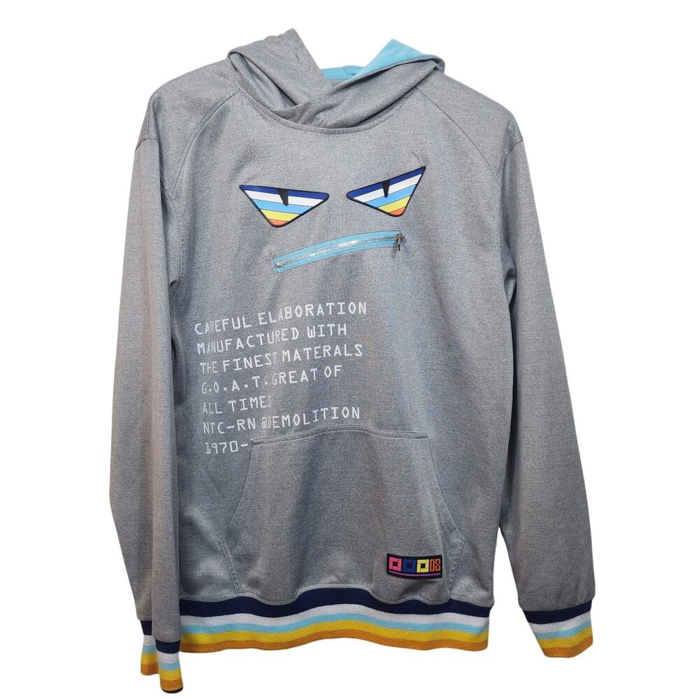Demo Lition Gray Face Hoodie Size Medium